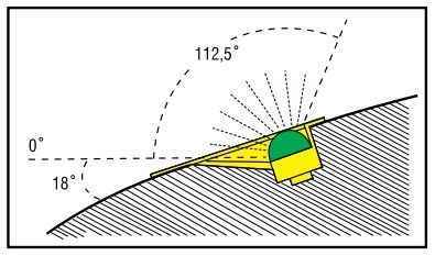 Огонь бортовой красный 138х63х50 мм черный корпус