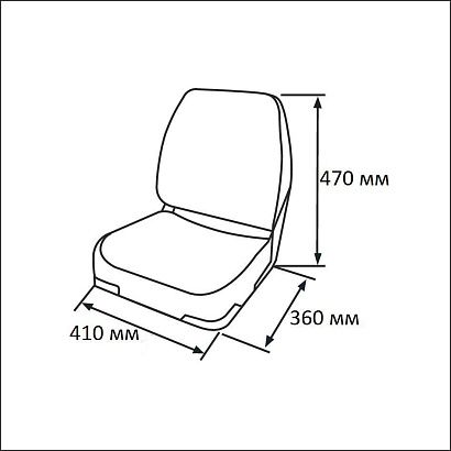 Сиденье мягкое складное Economy Low Back Seat, синее