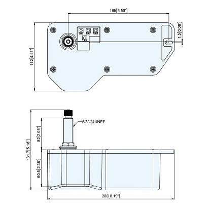 Электропривод стеклоочистителя 12В, 2", 83-120грд, водозащищенный