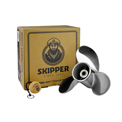 Винт гребной  Skipper для Honda 25-30HP, диаметр 10" нержавеющий, лопастей - 3, шаг 14", Honda