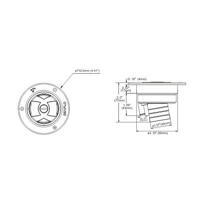 Горловина заливная SEAFLO с замком, белая