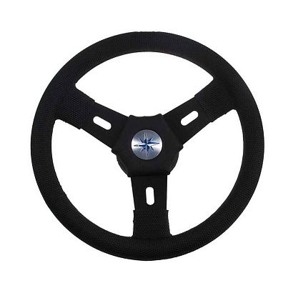 Колесо рулевое ELBA, спицы черные 300 мм, чёрный