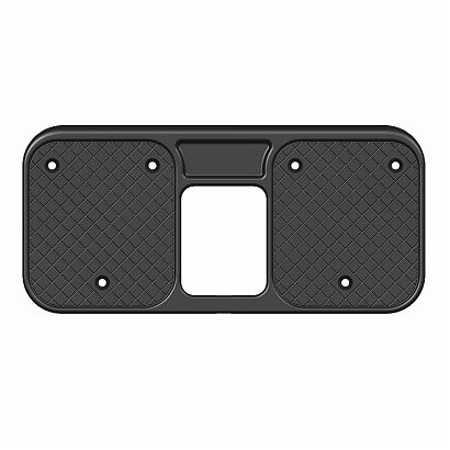 Комплект накладок на транец, Boat-plastic, армированный полиамид, черный внутренние, 208x102 мм, (2 