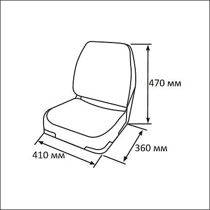 Сиденье мягкое складное Economy Low Back Seat, синее