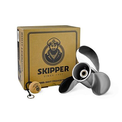 Винт гребной  Skipper для Honda 25-30HP, диаметр 10" нержавеющий, лопастей - 3, шаг 14", Honda