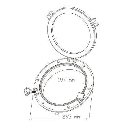 Иллюминатор SeaFlo 197 (265) мм