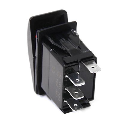 Переключатель (on)-on, SPDT, 4P с двойной подсветкой NEKEKE