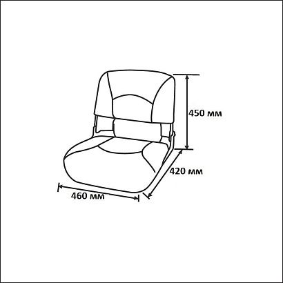 Сиденье пластмассовое складное с подложкой Deluxe All Weather Seat, бело-чёрное