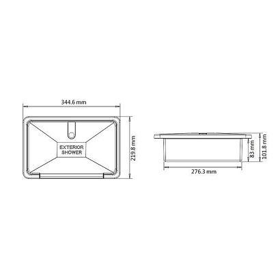 Бокс для хранения судового душа SEAFLO, белый