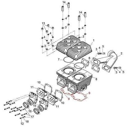 Прокладка под цилиндр РМЗ 550 RM-082198