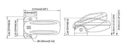 Переключатель поплавковый бело-оранжевый (18A)