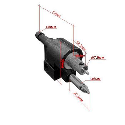 Адаптер топливный SUNFINE тип Yamaha/Mercury, 8мм, 6G1-24304-02 (Замена EASTERNER C14519)