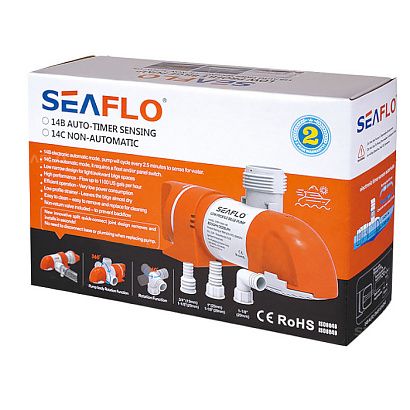 Насос осушительный низкопрофильный автоматический 800GPH 14B Series 12В, (датчик времени)