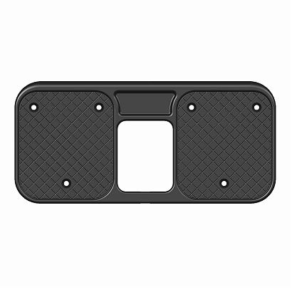 Комплект накладок на транец, Boat-plastic, армированный полиамид, черный внутренние, 208x102 мм, (2 