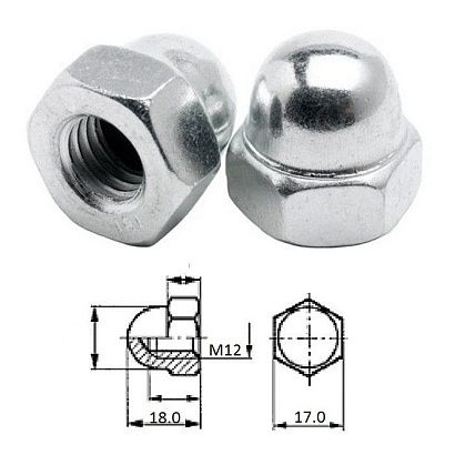 Гайка колпачковая M10 нерж.A2 (100 шт)