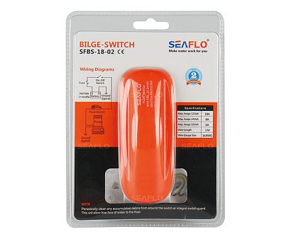 Переключатель поплавковый бело-оранжевый (18A)