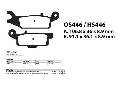 Тормозные колодки YAMAHA