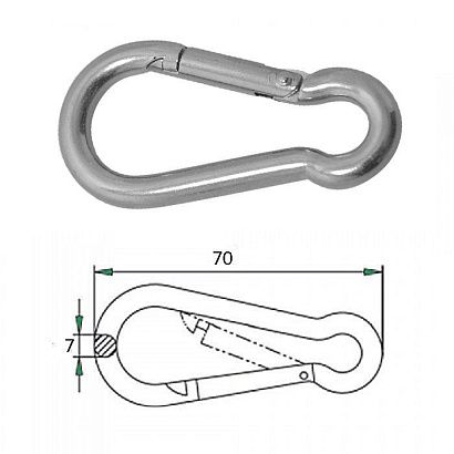 Гак-карабин  7х70мм