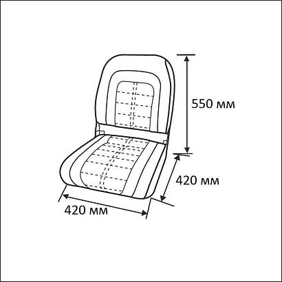 Сиденье мягкое Special High Back Seat, серо-белое