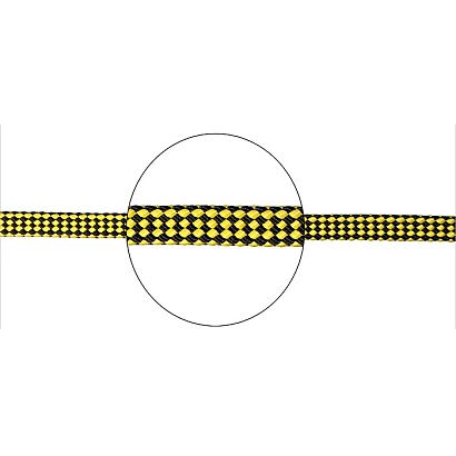 Линь плавающий плоский 10мм*25м желто-черный