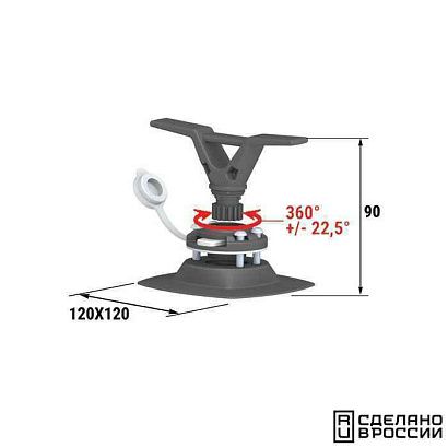 Утка (Кнехт) швартовая c креплением на баллон с замком быстросъемным