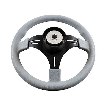 Колесо рулевое MANTA, спицы черные 355 мм, серый