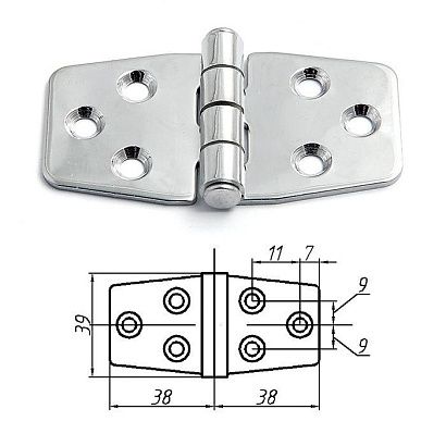 Петля неразъемная 76х39х2 мм