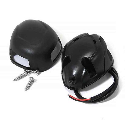 Огонь комбинированный светодиодный 77х60х30, черный пластик