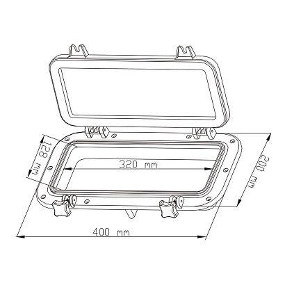 Иллюминатор SeaFlo 320Х128 (400Х200) мм
