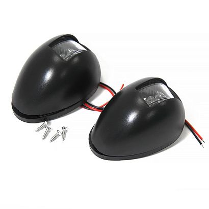 Огни бортовые светодиодные 80х56х42 мм, черный корпус