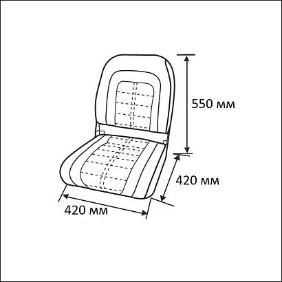 Сиденье мягкое Special High Back Seat, серо-белое