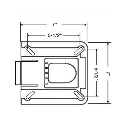 Переходник поворотный с быстросъемной площадкой для сидений, 178х178мм