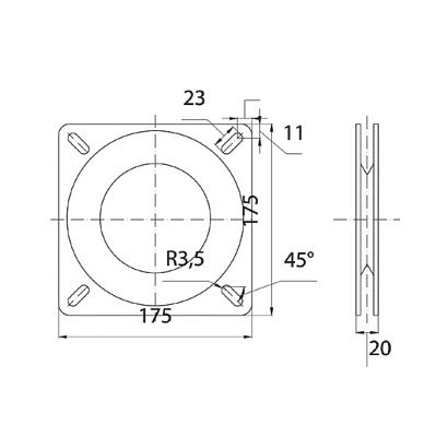 Переходник-основание для сидений 175х175 мм