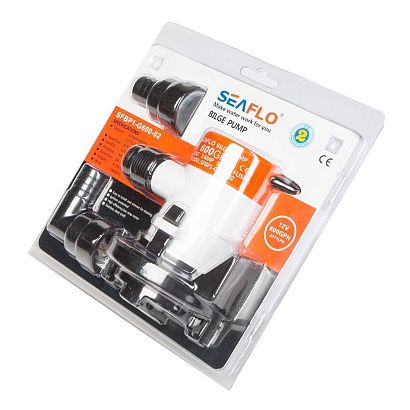 Помпа водооткачивающая SeaFlo трюмная, 12V 600 галлон/час, патрубок 19 мм