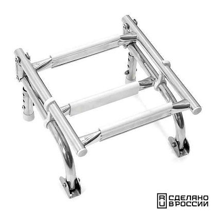 Трап складной с вертикальным креплением, 3 белых ступени (ширина 270 мм.)