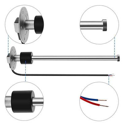 Датчик уровня воды/топлива 275мм, 0-190 Om