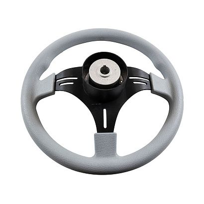 Колесо рулевое MANTA, спицы черные 355 мм, серый