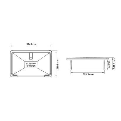 Бокс для хранения судового душа SEAFLO, белый