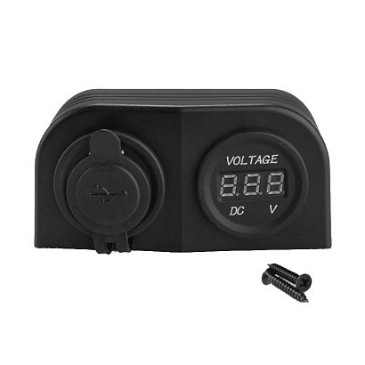 Двойной накладной модуль Skipper USB 5В 3.1А и вольтметр