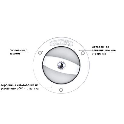 Горловина заливная SEAFLO с замком, тип 02, белая