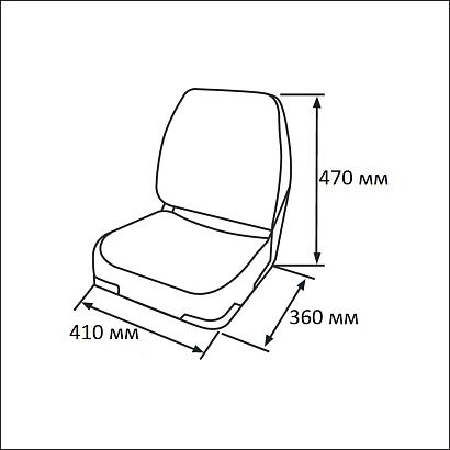 Сиденье мягкое складное Economy Low Back Seat, серое