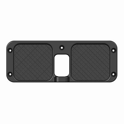 Комплект накладок на транец, Boat-plastic, армированный полиамид, черный внутренние, 282x105 мм, (2 