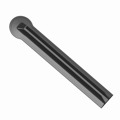 Комплект держателей транца надувной лодки, Boat-plastic, ПВХ, черный паз 18 мм, длина 445 мм, (2шт)