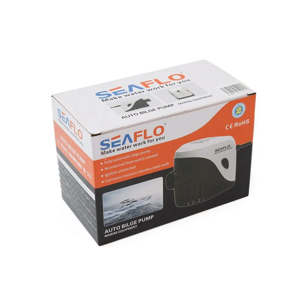Помпа водооткачивающая автоматическая SeaFlo трюмная, 12V 750 галлон/час, патрубок 19 мм
