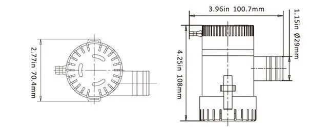 Насос осушительный 1100GPH 01 Series 12В