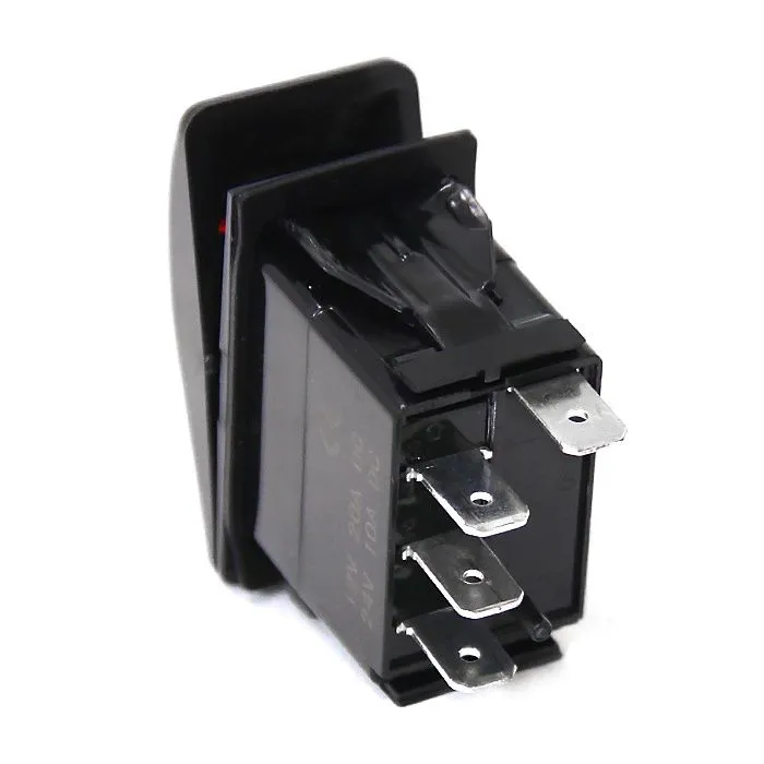 Переключатель (on)-on, SPDT, 4P с двойной подсветкой NEKEKE