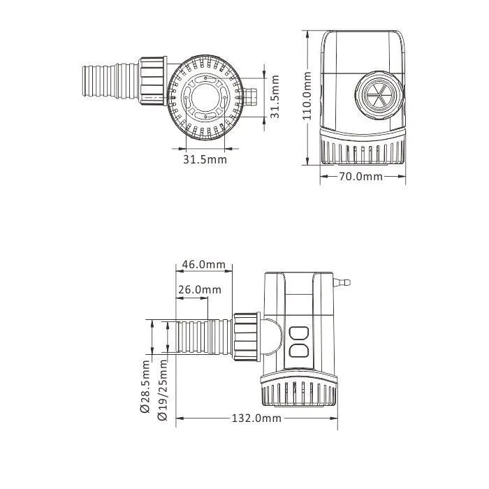 Насос осушительный 1100GPH 13A Series 12В