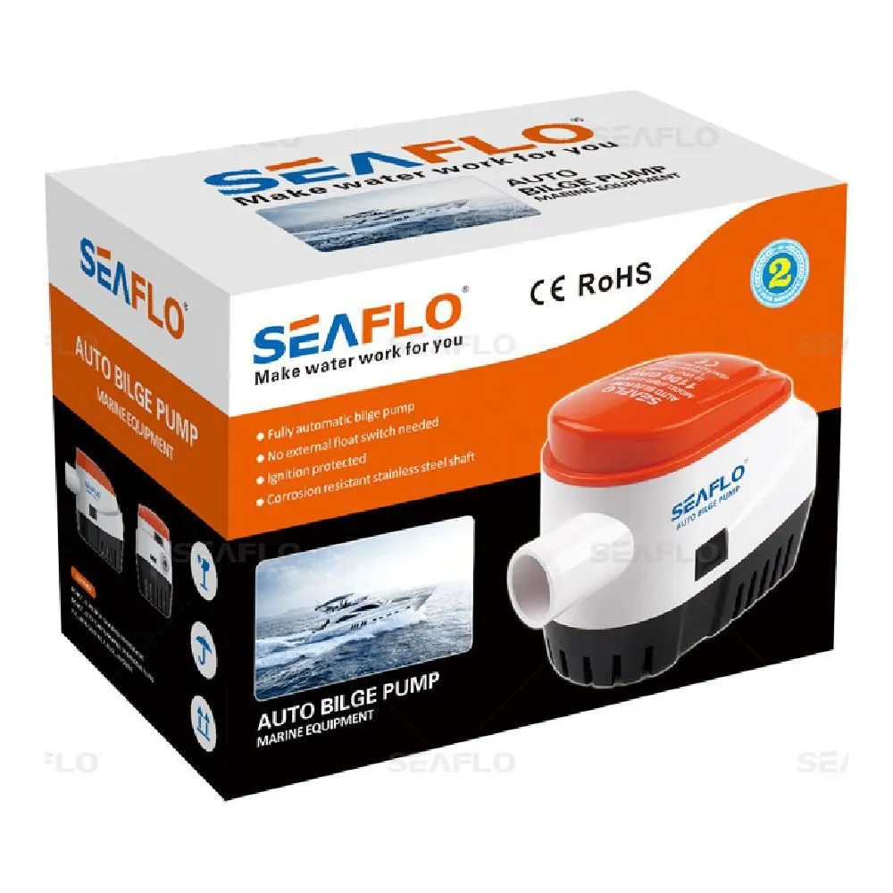 Помпа водооткачивающая автоматическая SeaFlo трюмная, 12V 1100 галлон/час, патрубок 29 мм