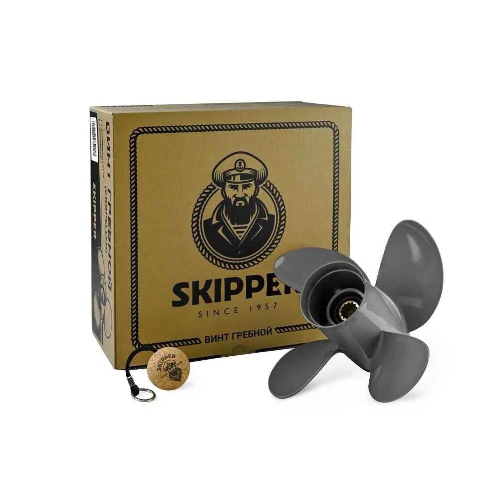 Винт гребной  Skipper для Honda 35-60HP, диаметр 10,1" алюминиевый, лопастей - 4, шаг 14"
