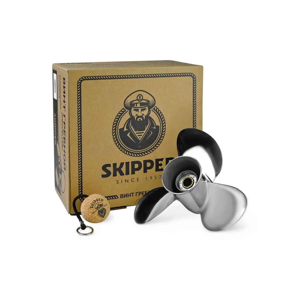 Винт гребной  Skipper для Suzuki 40-60HP, диаметр 11 3/8" нержавеющий, лопастей - 3, шаг 14"